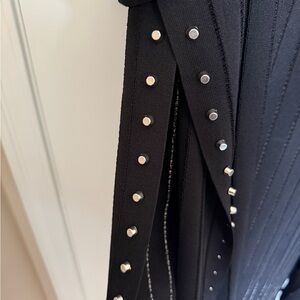 Joseph Ribkoff Long Black Studded Cardigan Duster Size Large